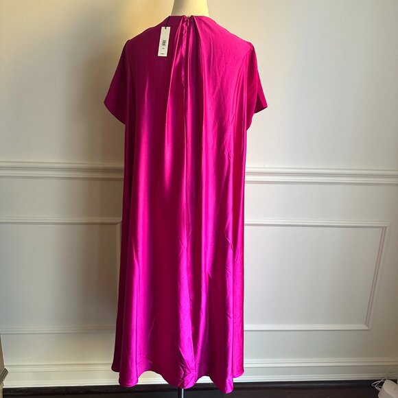 Banana Republic Aurelia Maxi Dress in neon fuchsia ~ size SP, NWT! - Picture 3 of 10